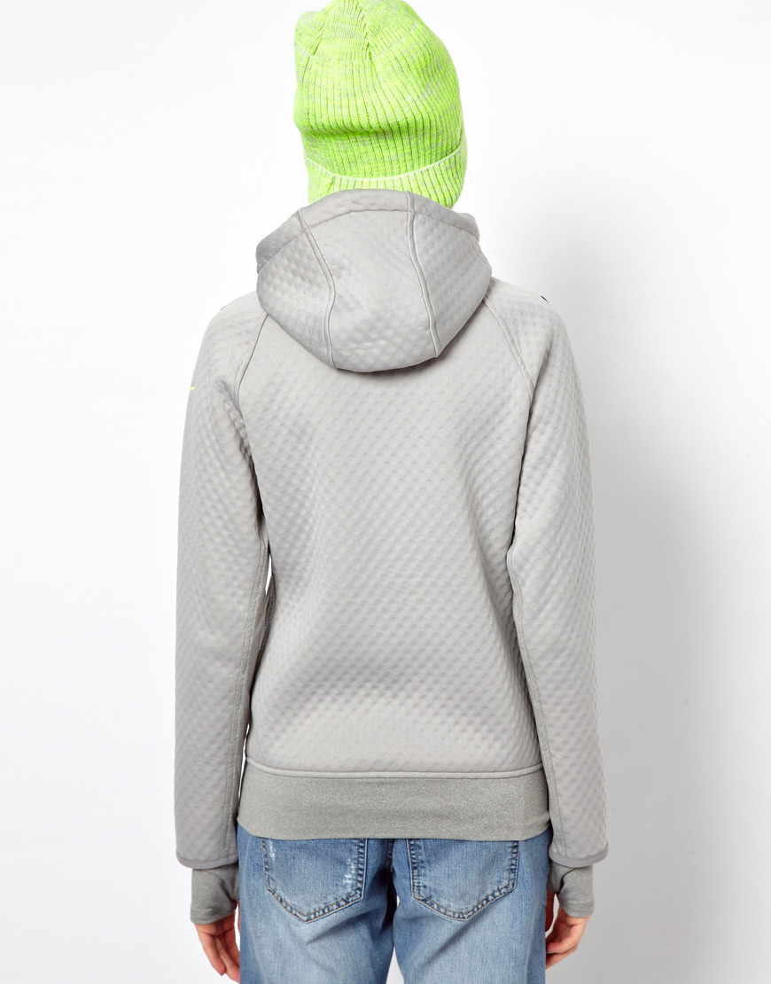 grey textured hoodie