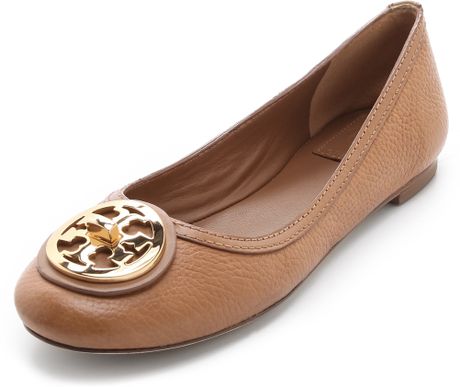 Tory Burch Selma Ballet Flats in Brown (tan) | Lyst