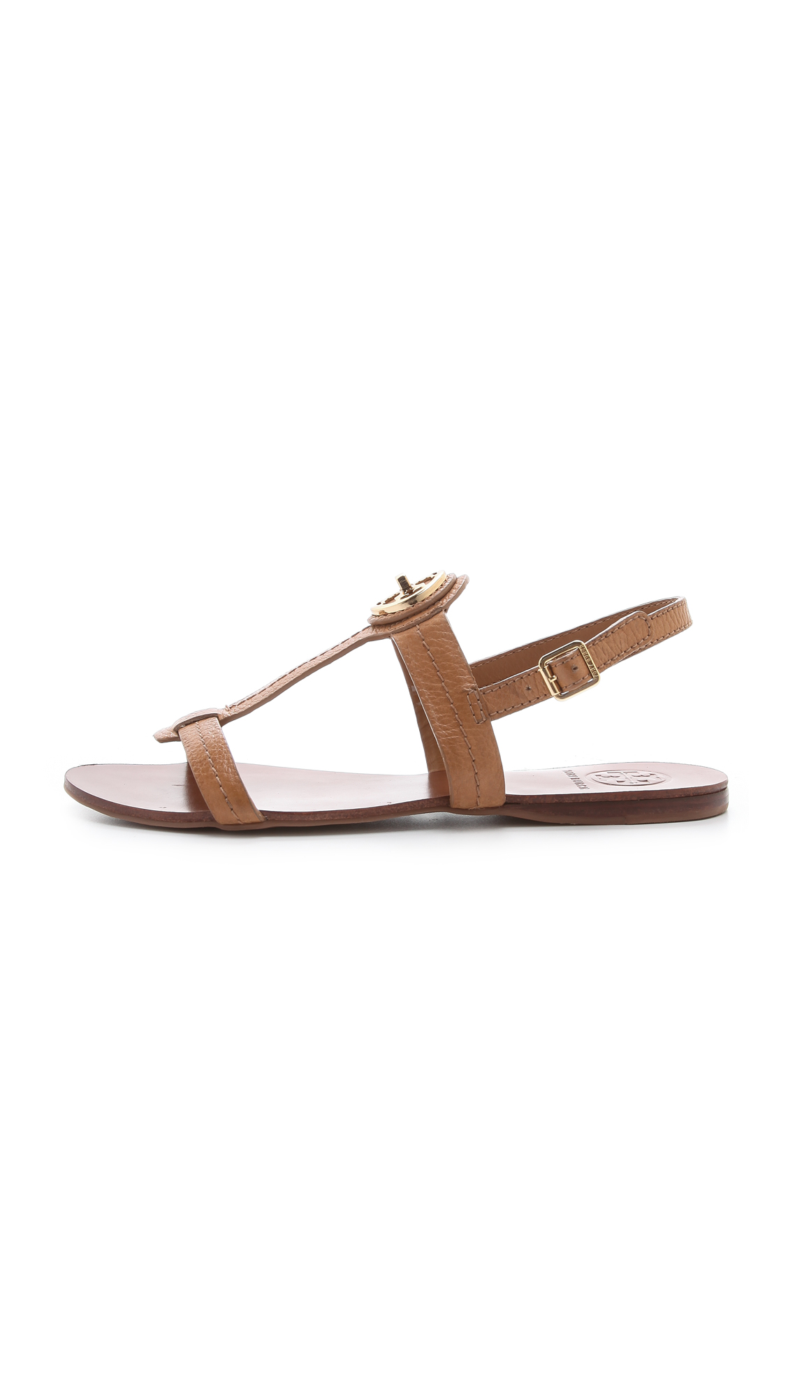 Lyst - Tory Burch Selma Flat Sandals in Brown