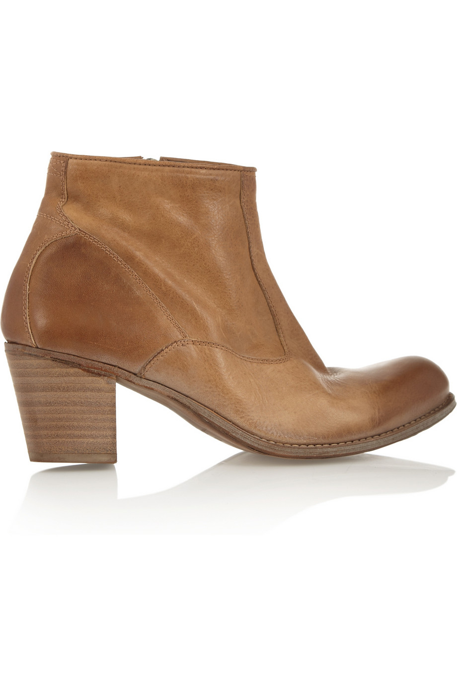 Lyst - Ndc Distressed Leather Ankle Boots in Brown