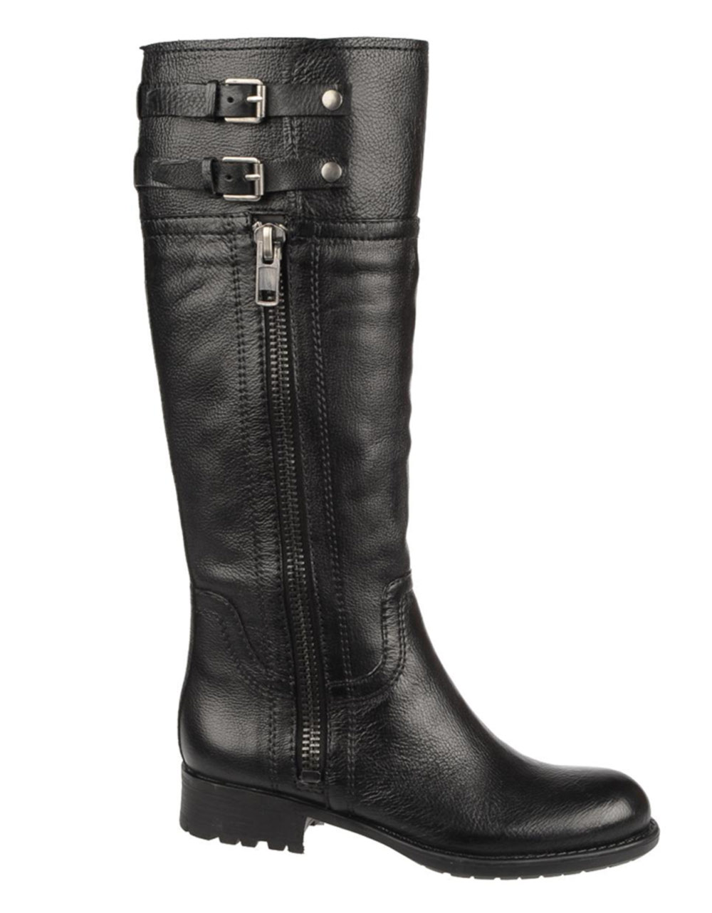 Lyst - Franco sarto Poet Tall Leather Riding Boots in Black
