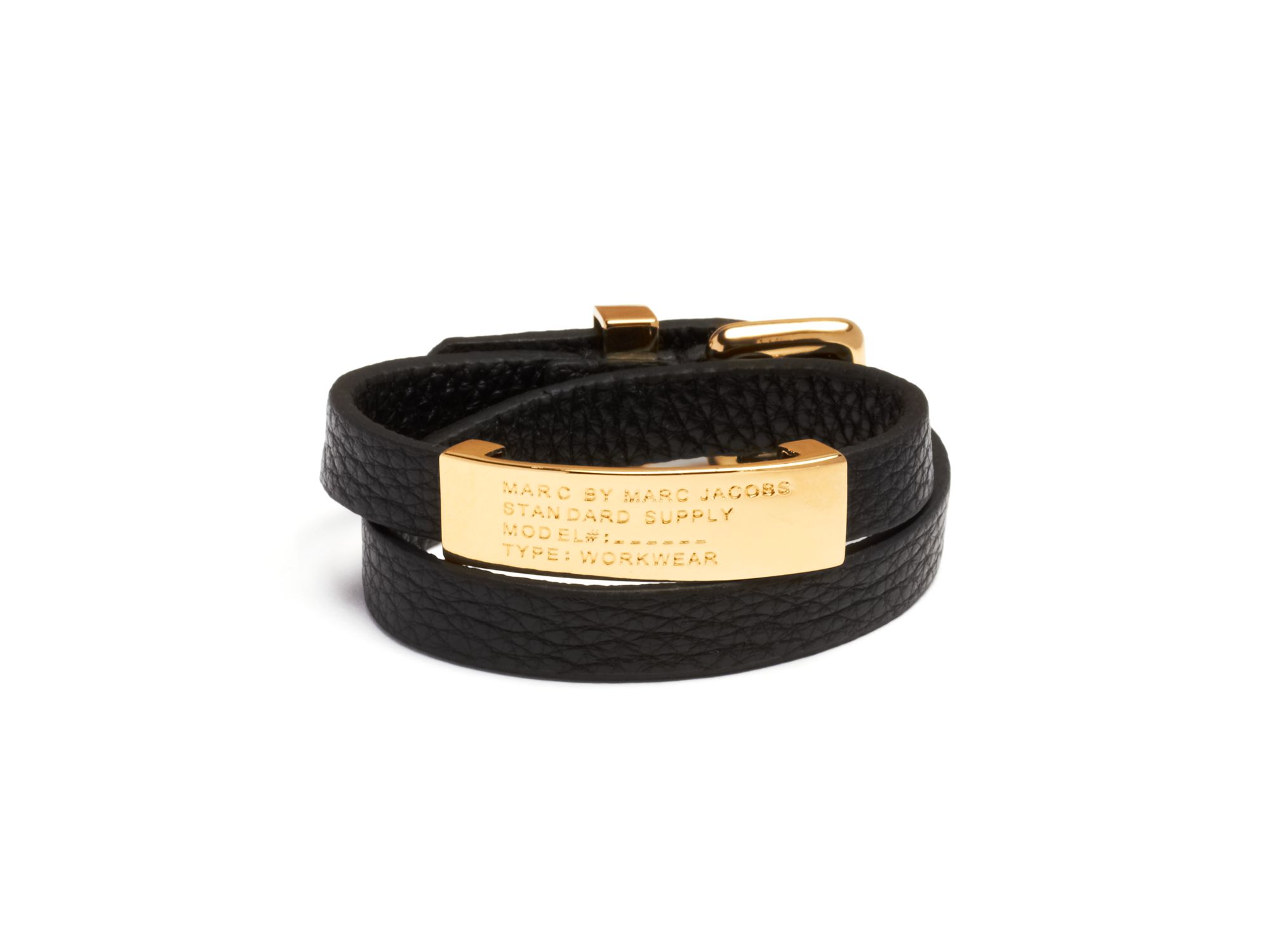 Marc By Marc Jacobs Standard Supply Double Wrap Leather Bracelet in ...