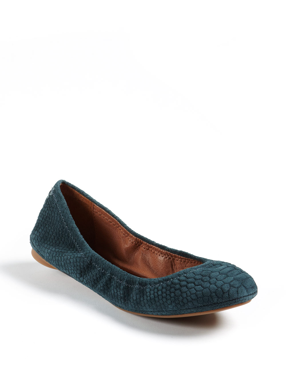 Lucky Brand Emmie Ballet Flats in Green (blue suede) | Lyst