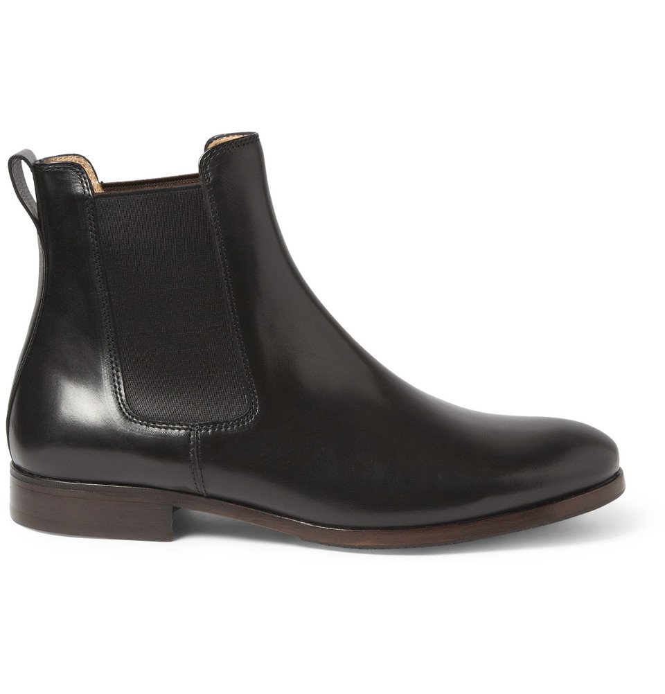 A.p.c. Leather Chelsea Boots in Black for Men | Lyst