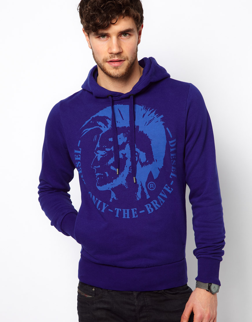 diesel blue hoodie