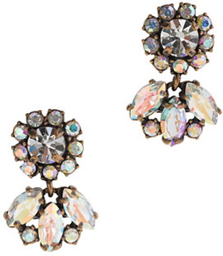 J.crew Iridescent Earrings in Pink (crystal) | Lyst