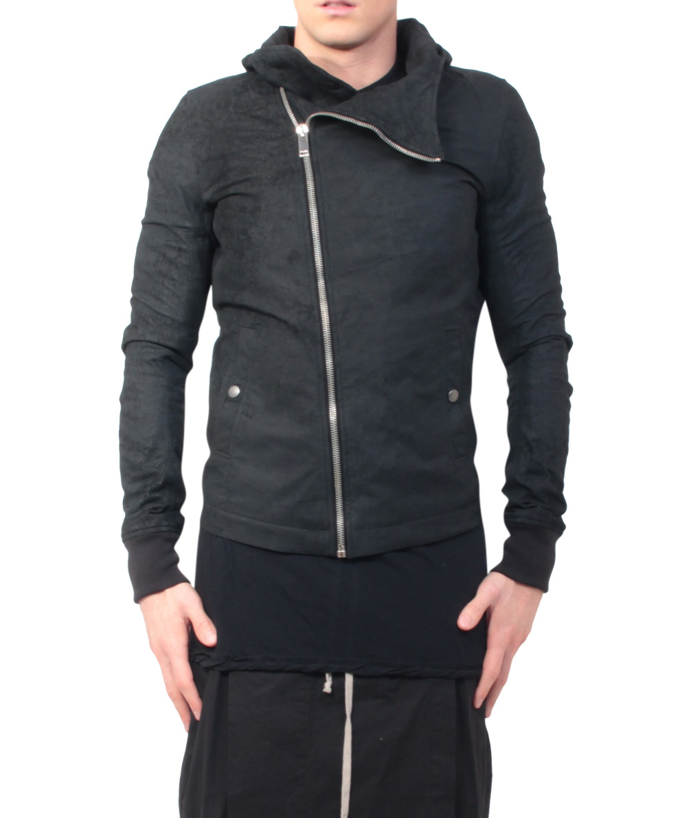 Lyst Rick Owens Leather Bullet Jacket With Hood in Black for Men