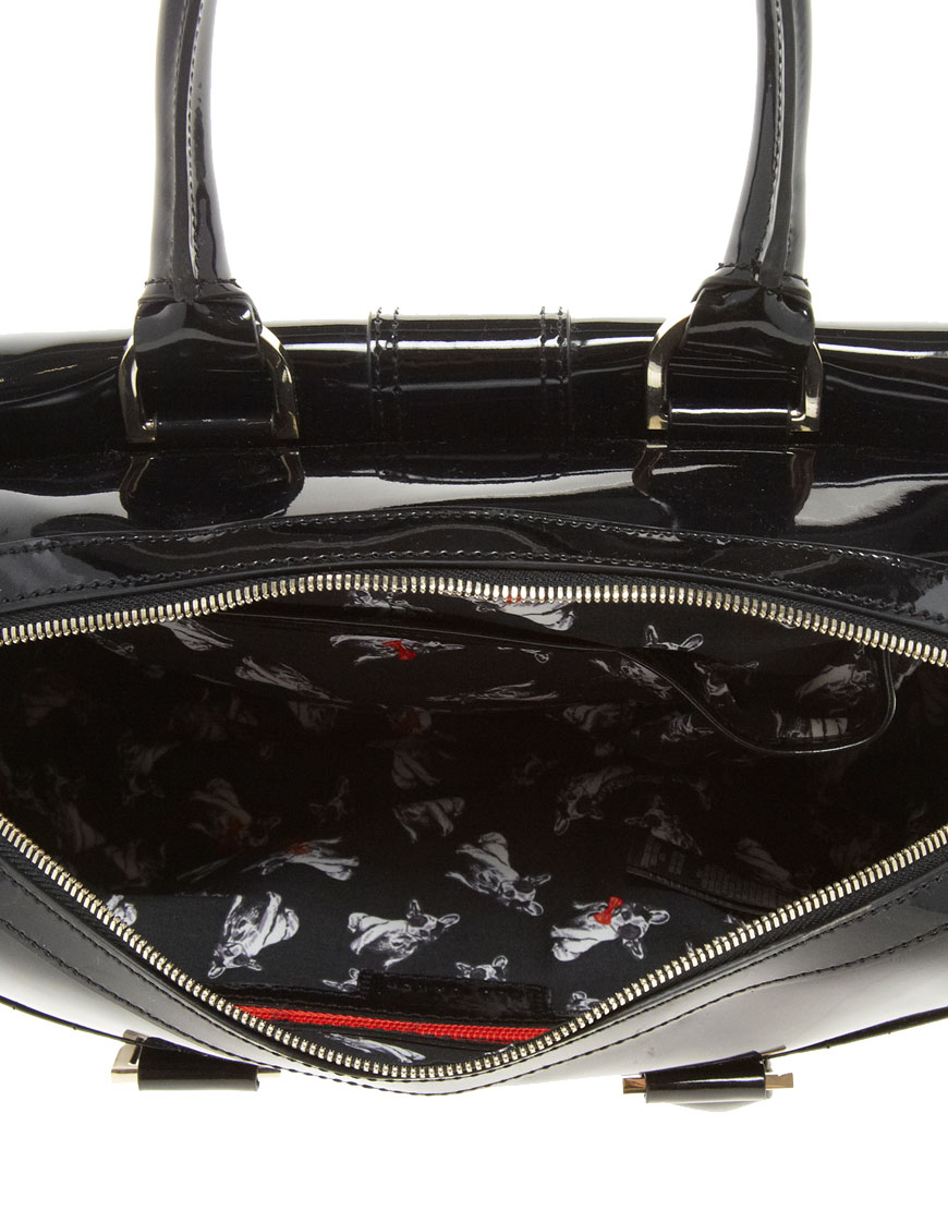 ted baker black patent bag