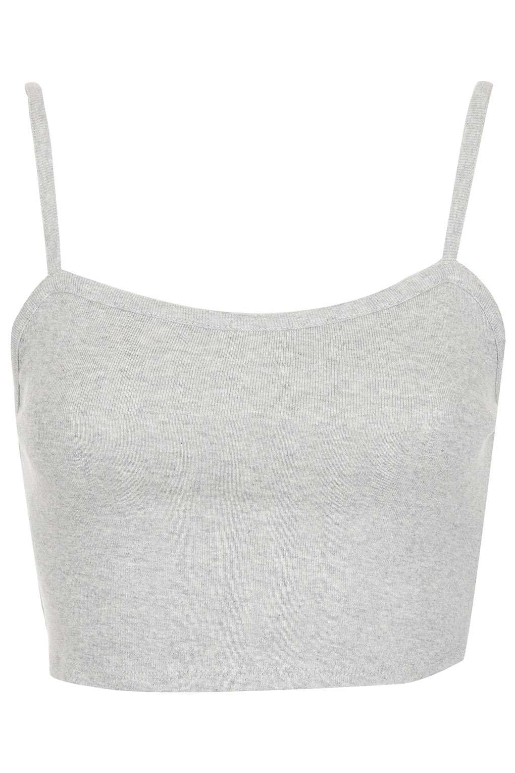 Lyst - Topshop Basic Bralet Crop Top in Gray