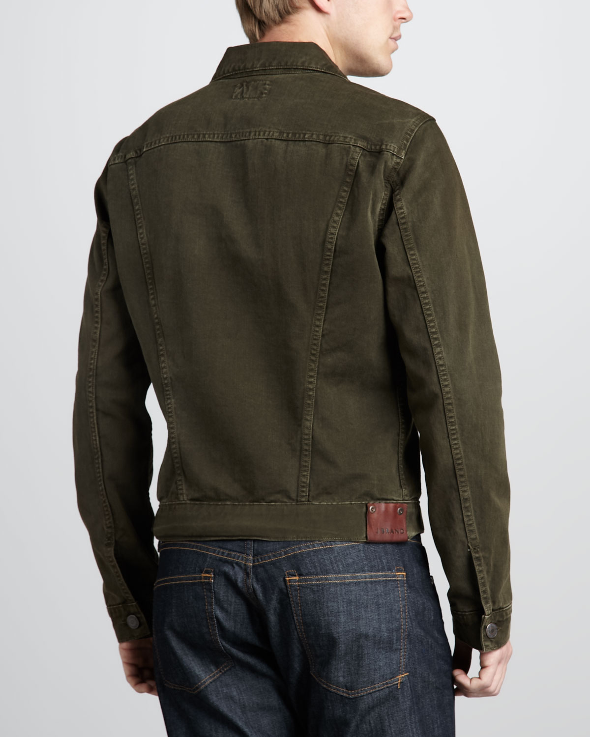 J brand Owen Vintage Grove Denim Jacket in Green for Men | Lyst