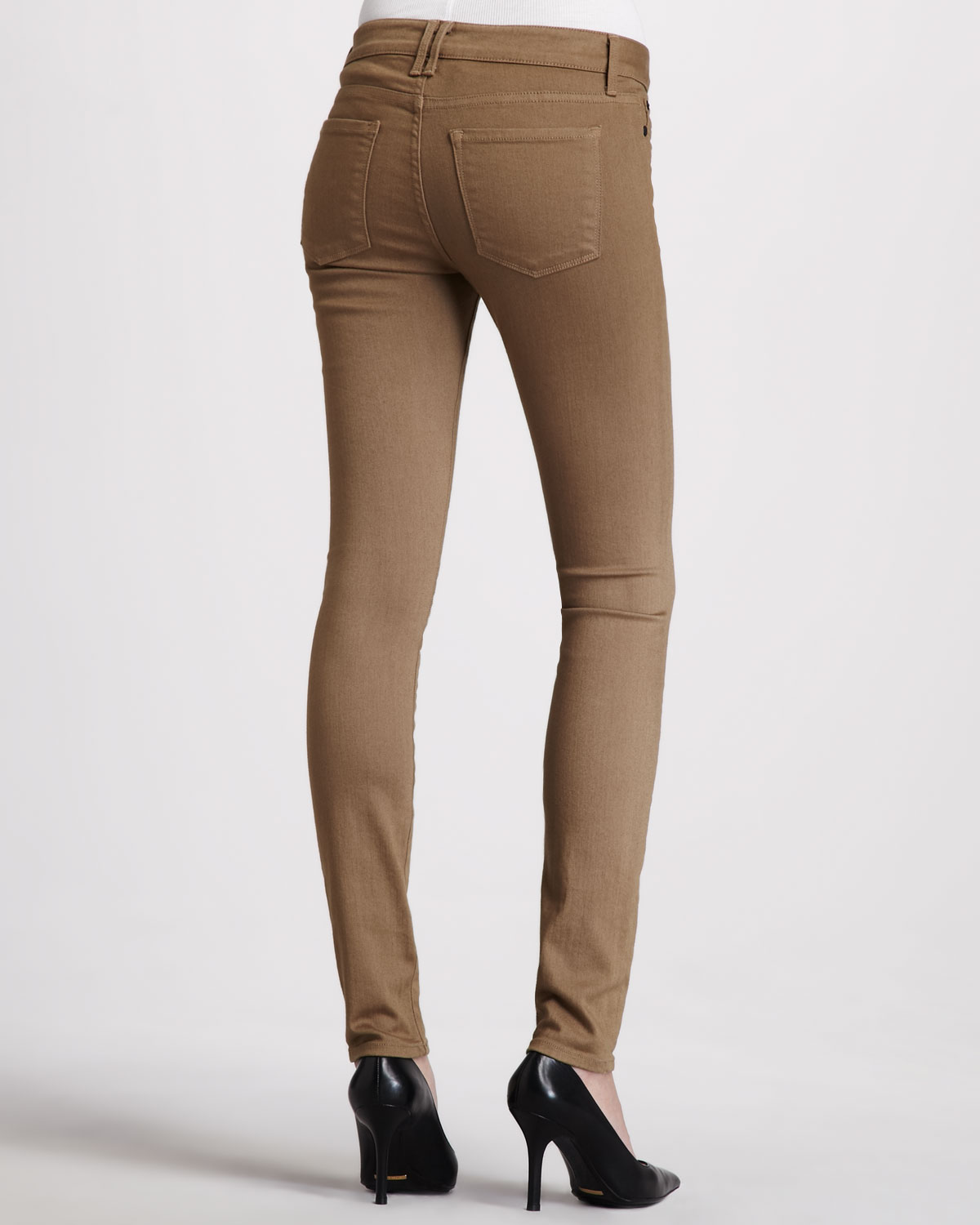 high waisted khaki skinny jeans
