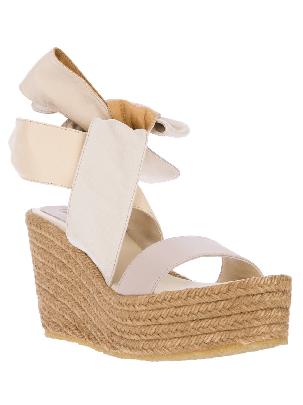 Lyst - Chloé Wedge Espadrilles in Natural