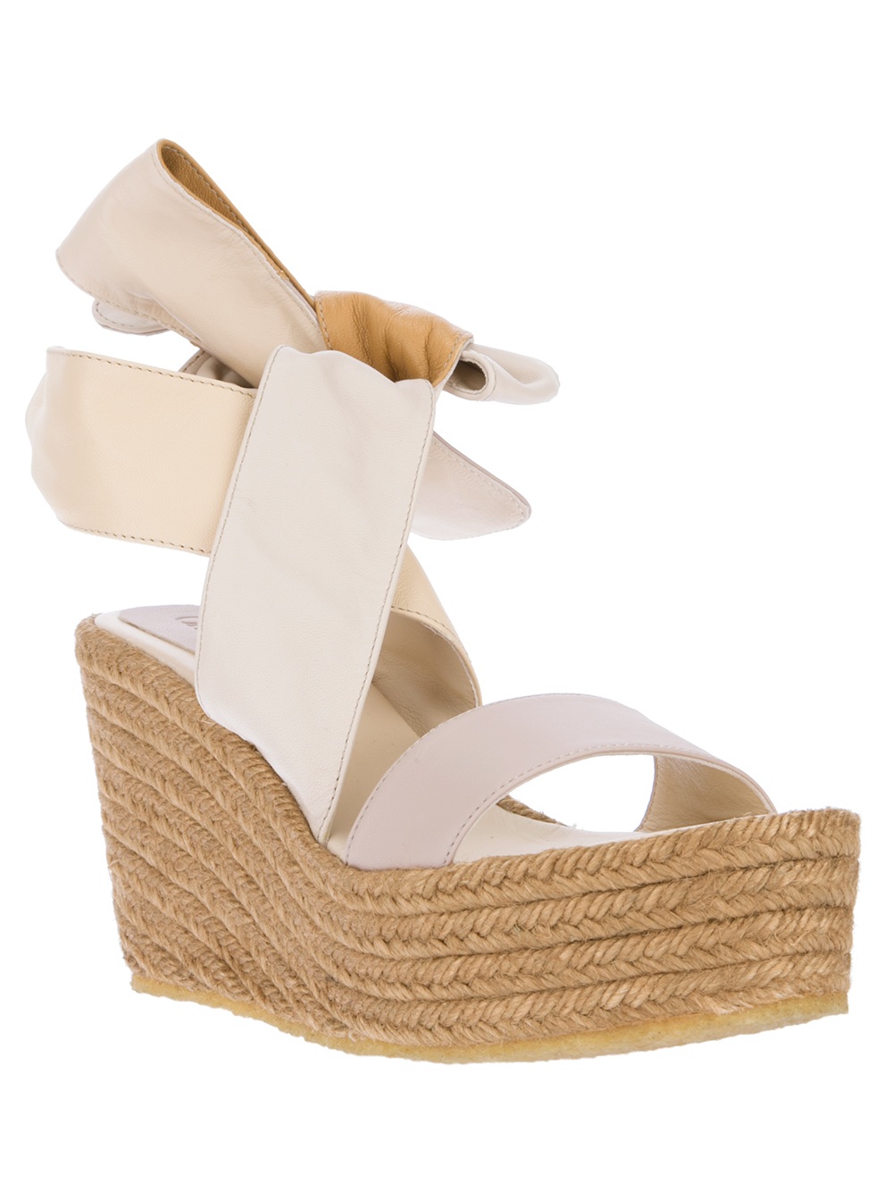 Lyst Chloé Wedge Espadrilles in Natural