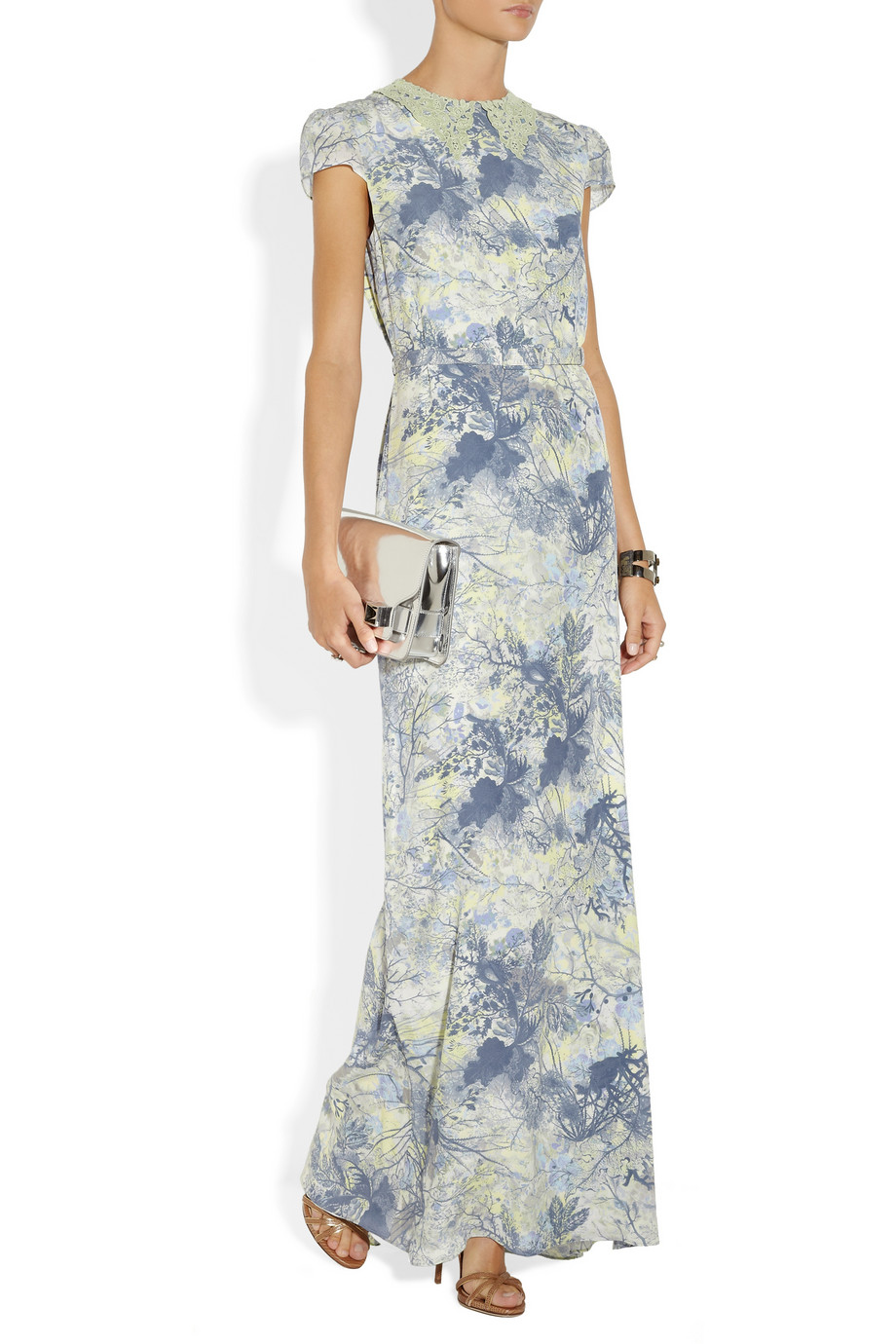 silk crepe gown