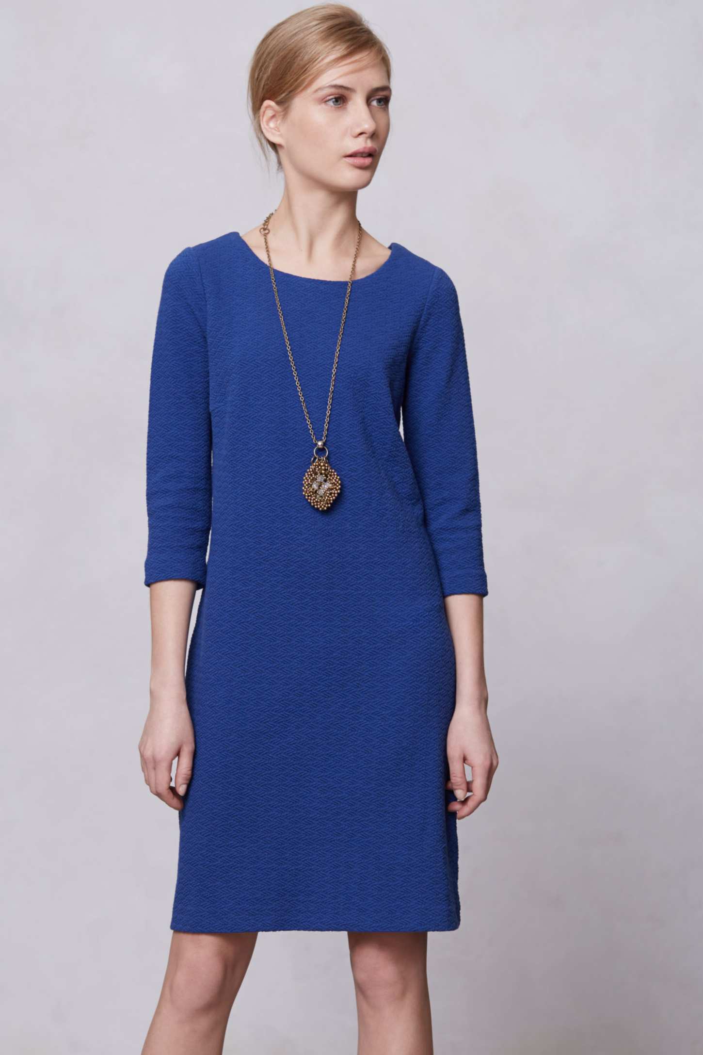 NWT $148 ANTHROPOLOGIE by GANNI LOUSA KNITTED SHIFT BLUE DRESS S | eBay