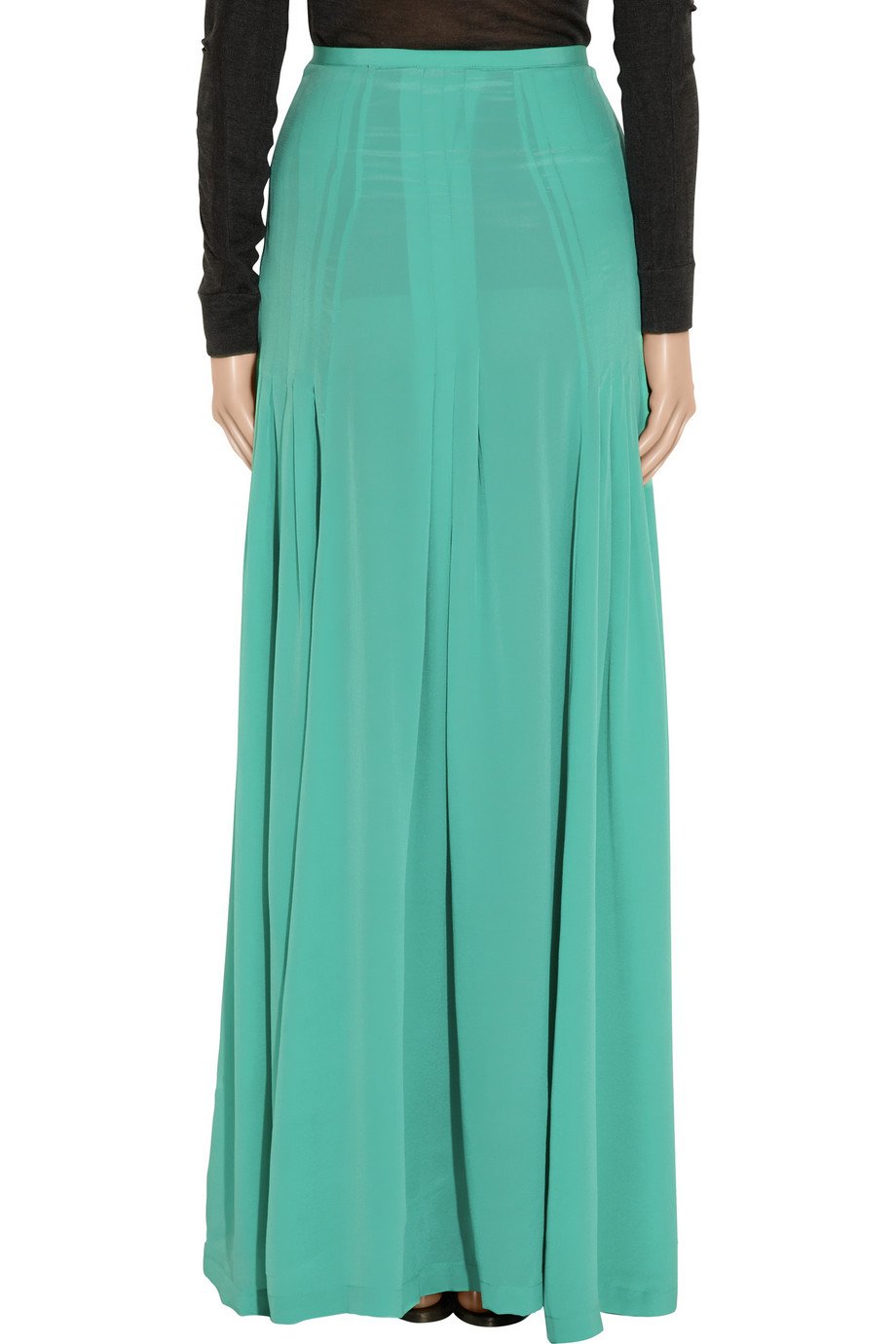 Lyst - Antik batik Jane Pleated Silk-crepe Maxi Skirt in Green