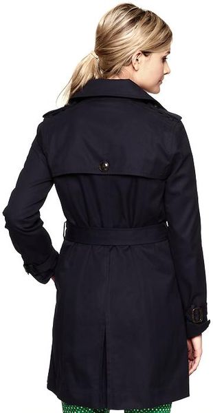 Gap Trench Coat in Blue (navy) | Lyst