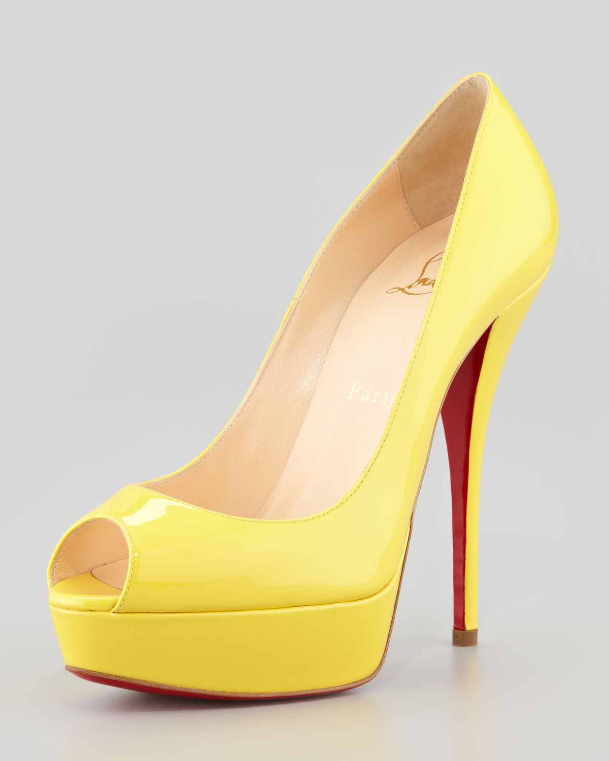 yellow red bottom shoes