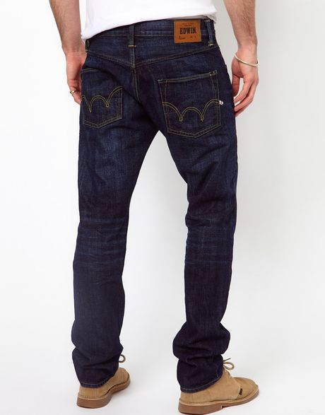 Edwin Jeans Ed55 Relaxed Tapered Red Listed Selvage Burner in Blue for ...