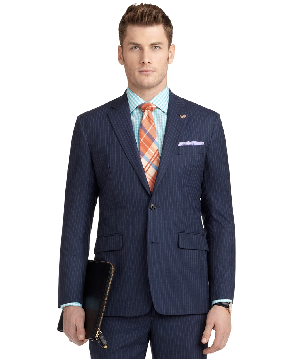 Lyst - Brooks Brothers Milano Fit With Shadow And Mini Bead Stripe 1818 ...