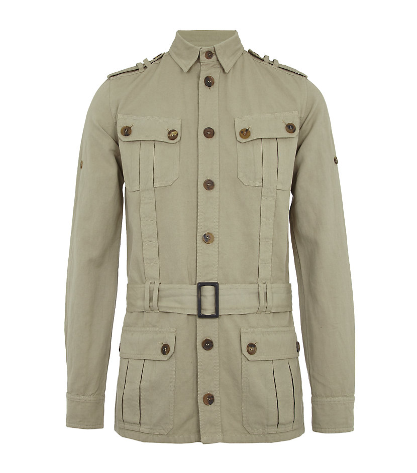 Balmain Safari Jacket in Khaki for Men | Lyst