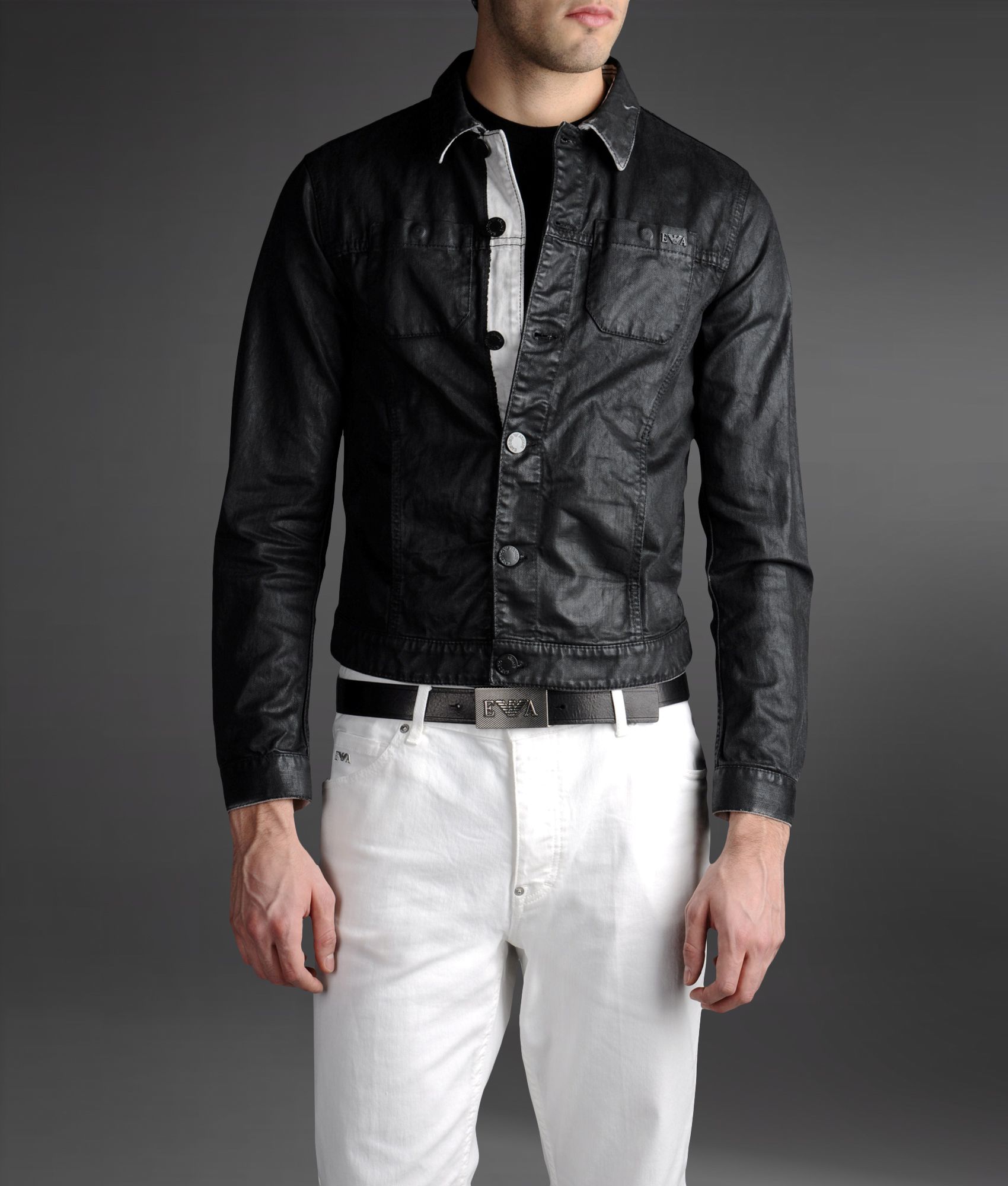 armani denim shirts