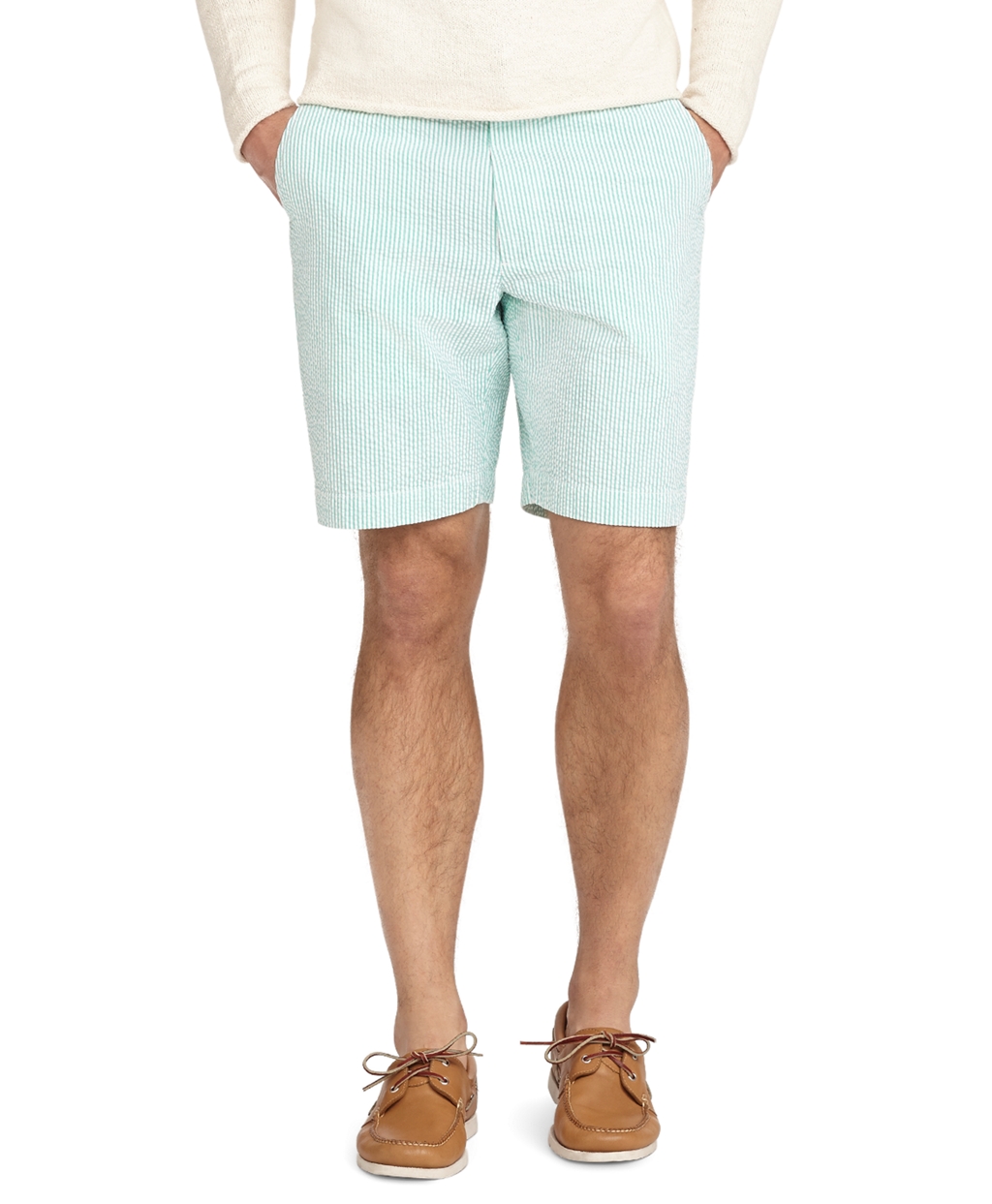 Lyst Brooks Brothers Plainfront Seersucker Shorts in Blue for Men