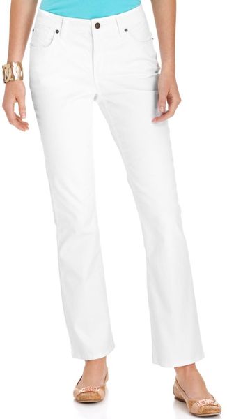 Jones New York Signature Mercer Bootcutleg Jeans in White | Lyst