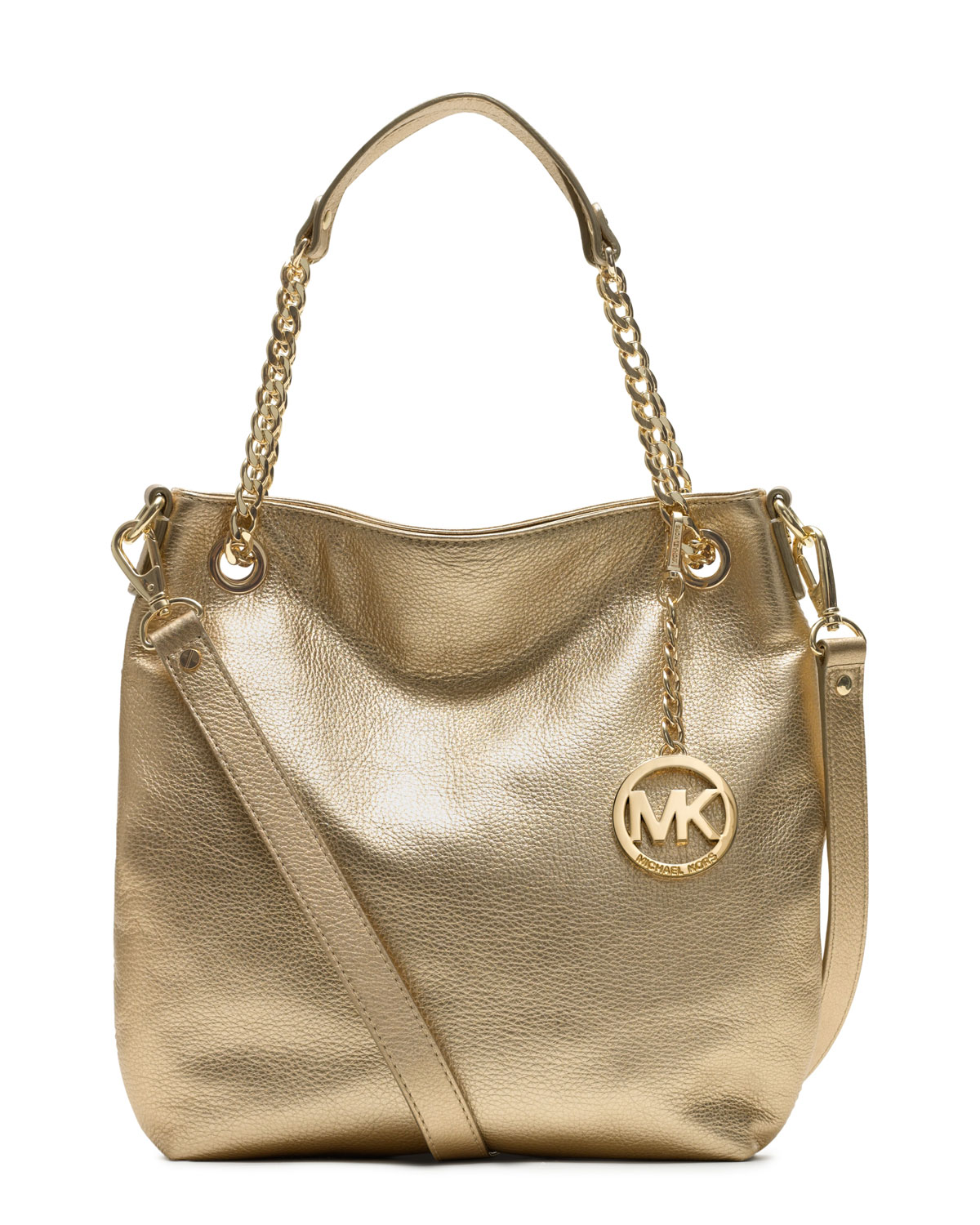 michael kors jet set metallic tote