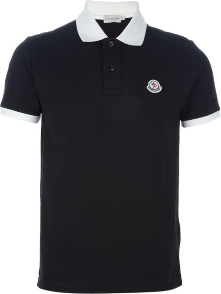 Moncler Polo Shirt in Black for Men | Lyst