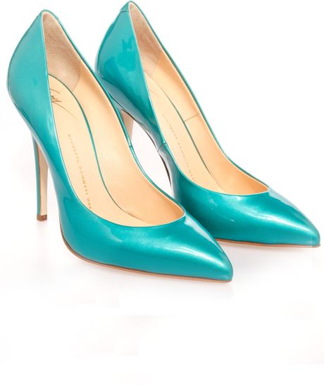 Giuseppe Zanotti Turquoise Pointed Heel Pumps in Blue (turquoise) | Lyst