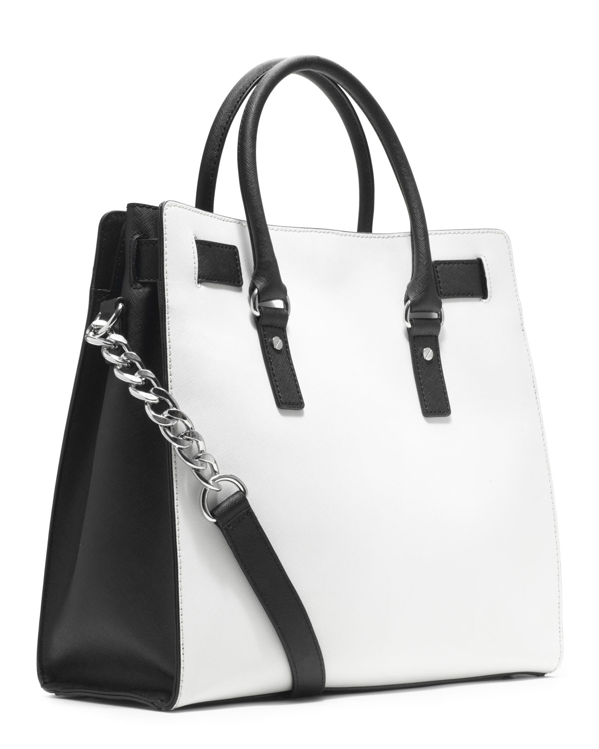black and white mk bag