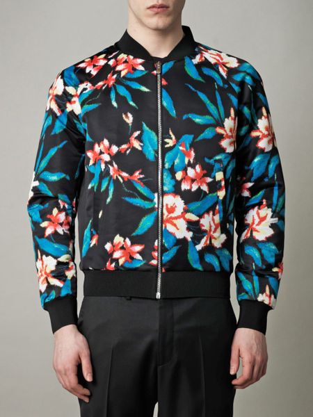 Balenciaga Floral Print Satin Jacket in Floral for Men | Lyst