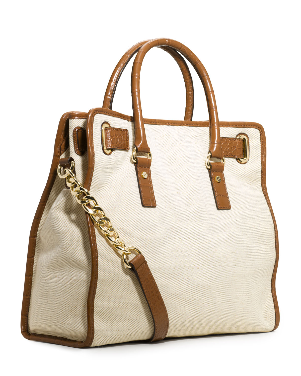 Lyst - Michael kors Large Hamilton Canvas Tote in Natural