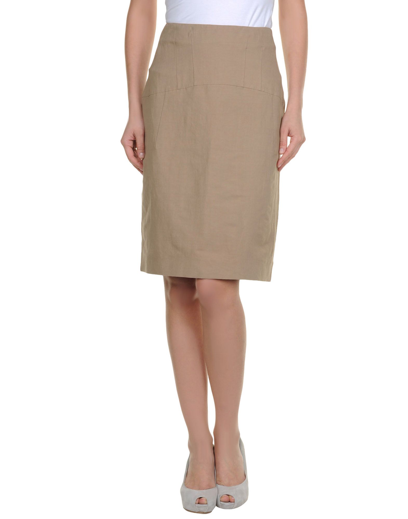Marni Knee Length Skirts in Natural (khaki) | Lyst