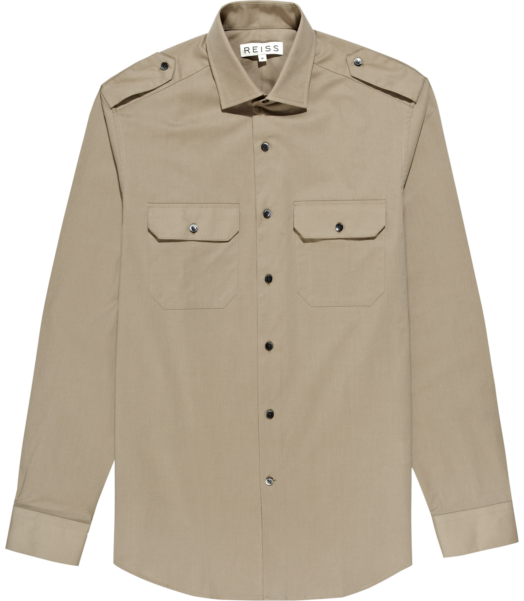 Lyst - Reiss Napolean Military with Epaulette Shirt in Green for Men