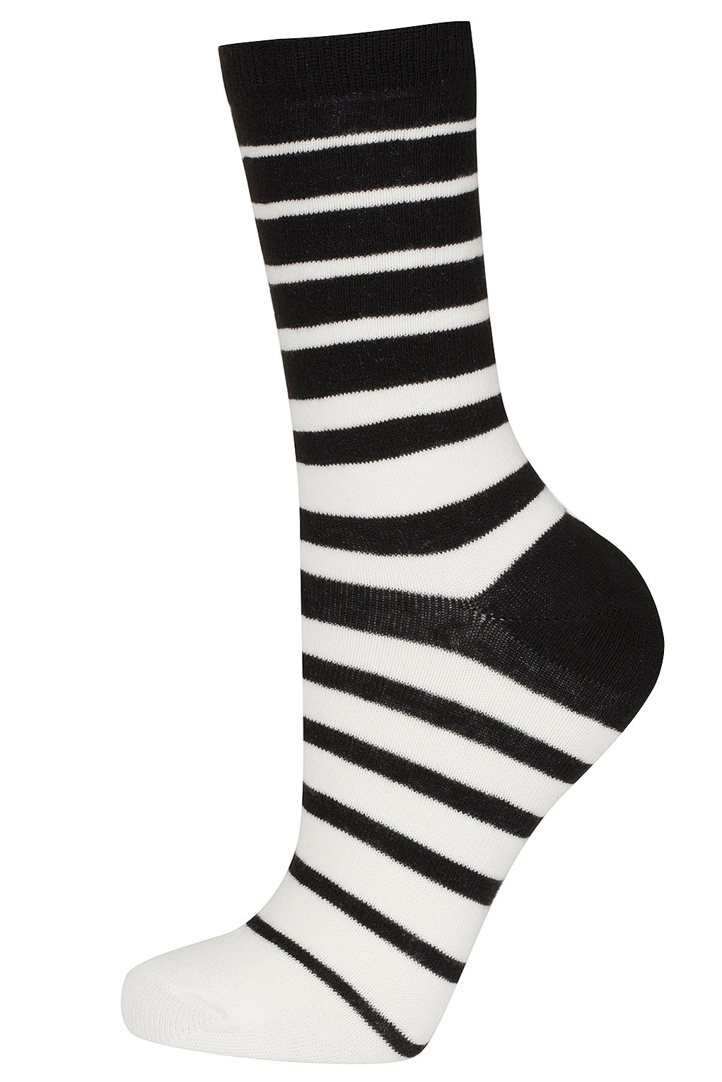 Topshop Black and White Stripes Socks in Black (monochrome) | Lyst