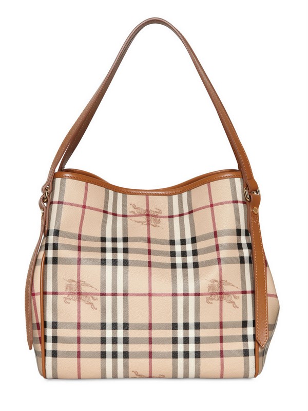 Lyst Burberry Small Canterbury Haymarket Pvc Bag In Natural Gallery