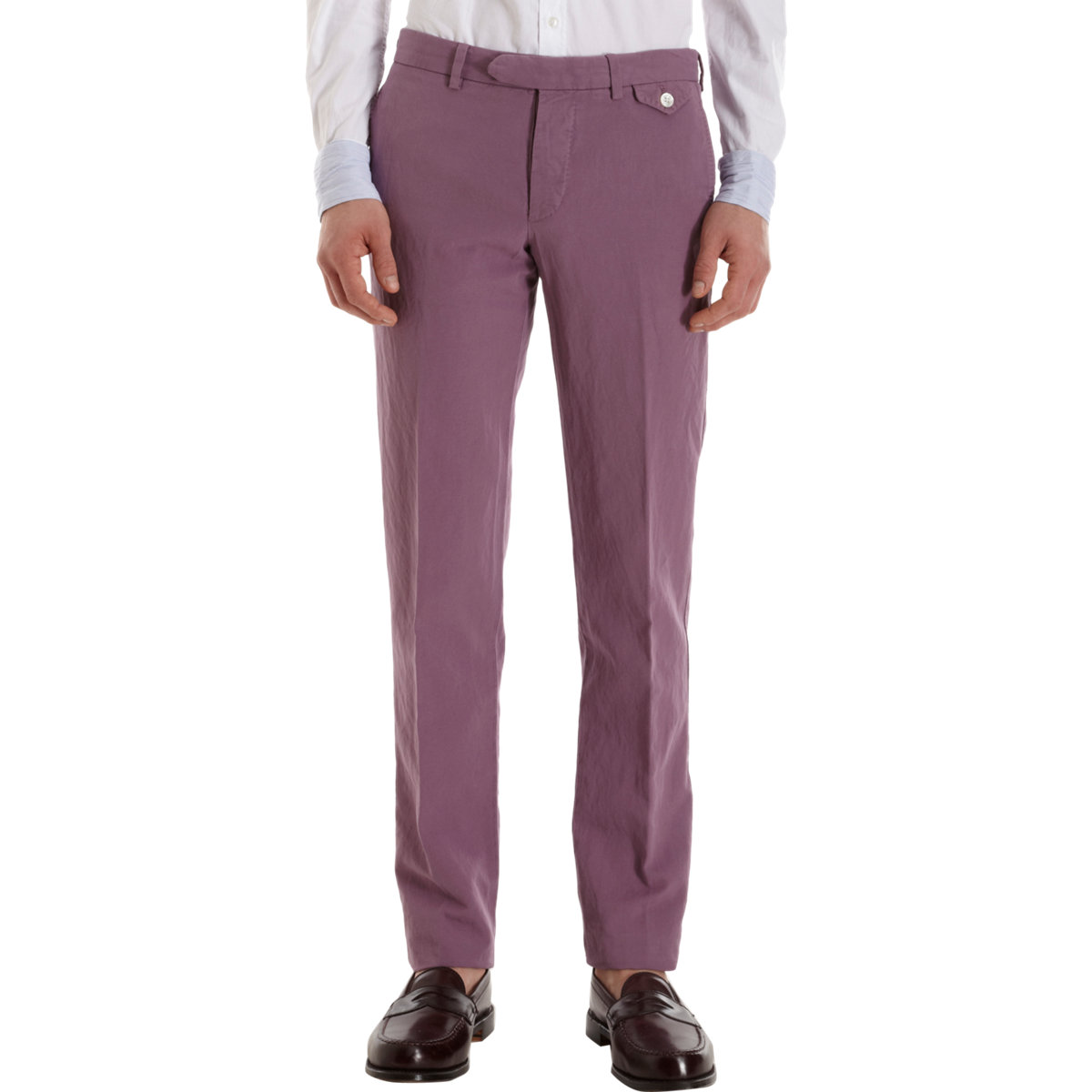 Michael Bastian Button Fly Chinos in Purple for Men | Lyst