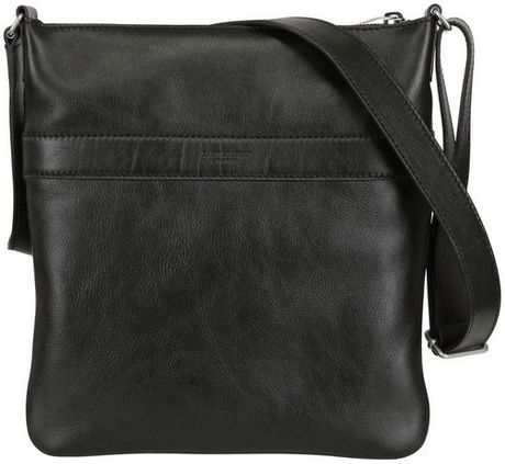 Saint Laurent Small Leather Cross Body Bag in Black for Men | Lyst