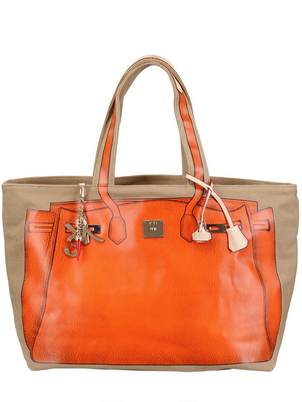 large orange tote bag