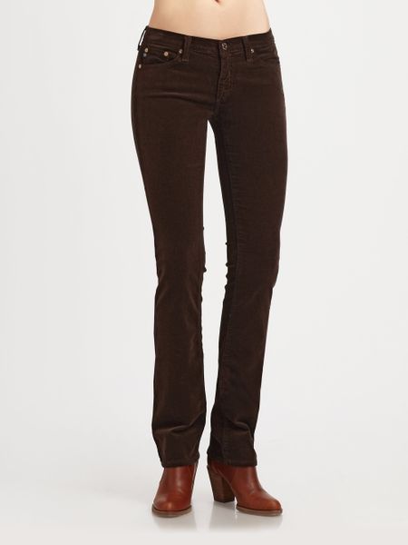 Ag Adriano Goldschmied Ballod Boot-cut Corduroy Jeans in Brown (coffee ...