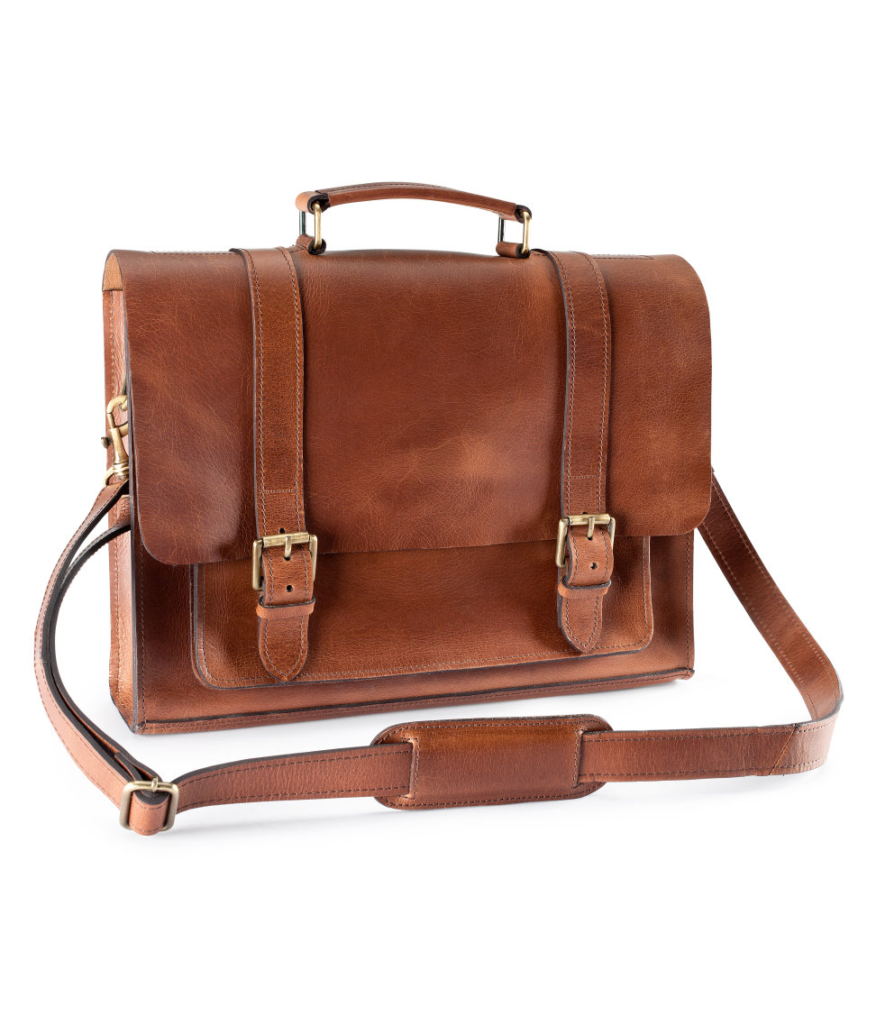 H&m Leather Bag in Brown for Men | Lyst