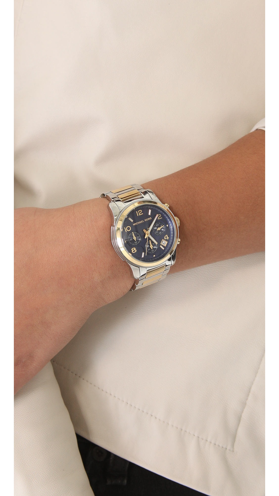 michael kors runway two tone smartwatch