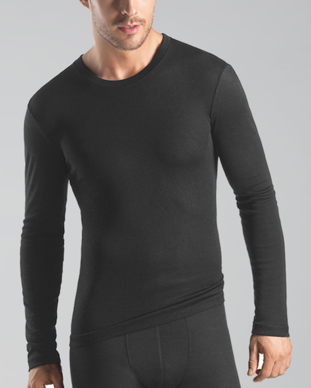 Hanro Silk Cashmere Long Sleeve Undershirt in Black for Men | Lyst