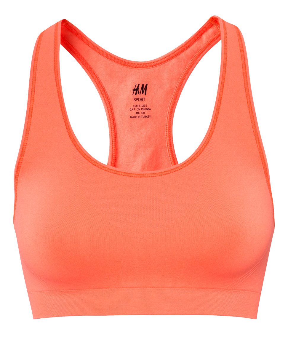 H&M Sports Bra in Orange (Red) - Lyst