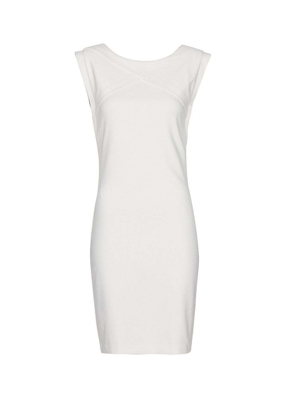 Mango Origami Stretchjersey Dress in White (Off White)