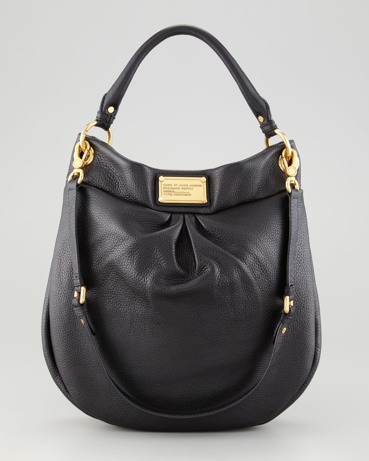 Marc by marc jacobs Classic Q Hillier Hobo Bag Black in Black | Lyst