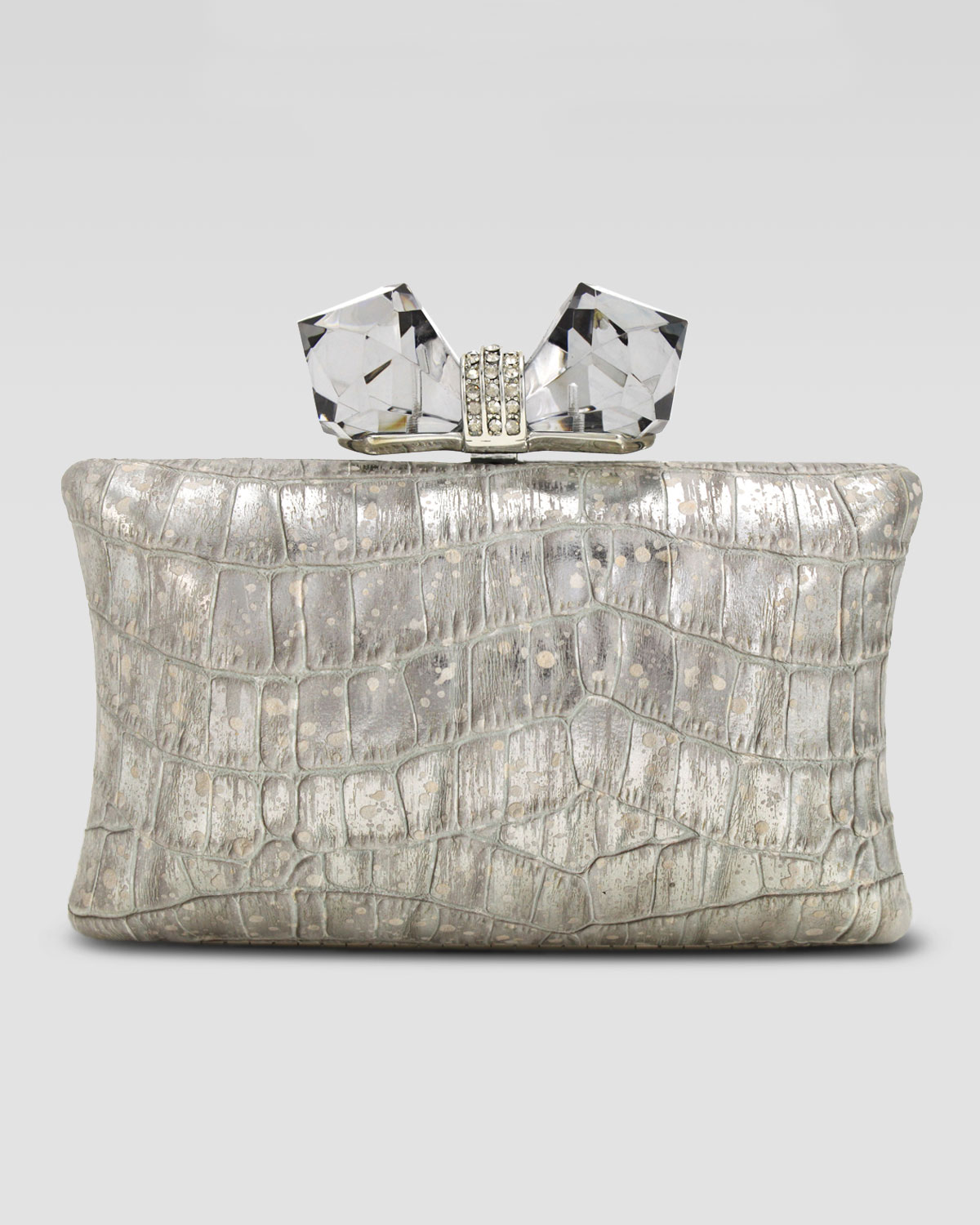 Overture judith leiber Vanessa Large Concave Clutch Bag in Metallic | Lyst