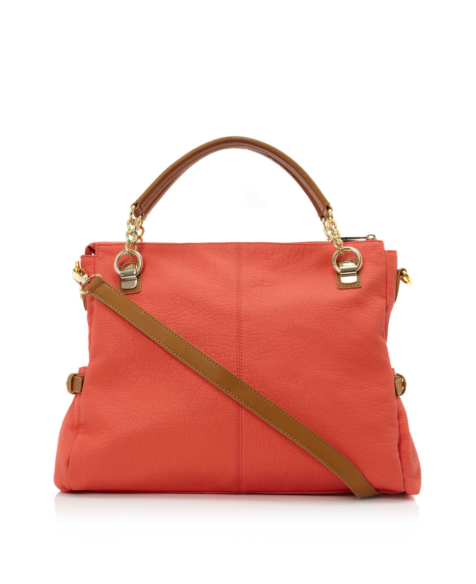 Steve Madden Bbixie Colour Block Shopper Bag in Red (coral) | Lyst